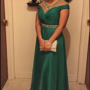 Green one piece dress